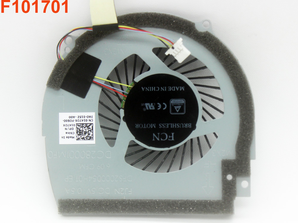 (image for) 0147DX 0NWW0W CPU GPU Cooling Fan for Dell Inspiron 7566 7567 P65F001 Series Coolder Inside Assembly